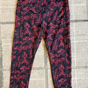 Constantly Varied Gear Phoenix Print Capri Leggings Athletic Workout L
